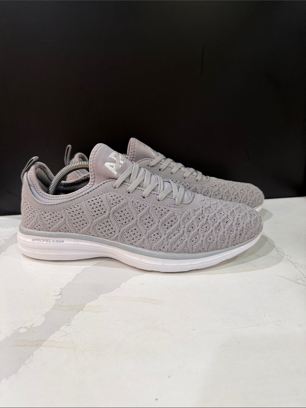 APL Men's Gray Knit Running Sneakers